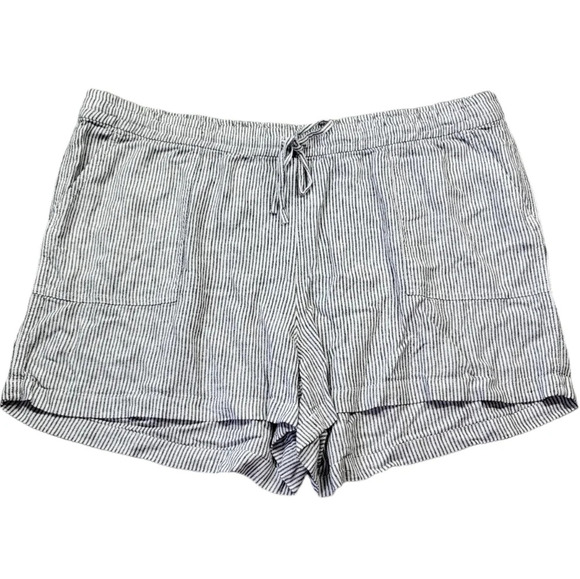 J Crew Striped Linen Pull On Shorts with Drawstring - Picture 12 of 12